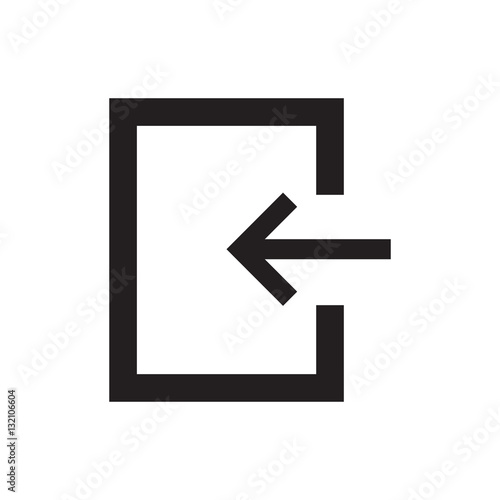 Line icon entrance. Icon sign in. Vector illustration.