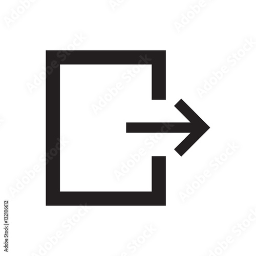 Line icon exit. Icon sign out. Vector illustration.