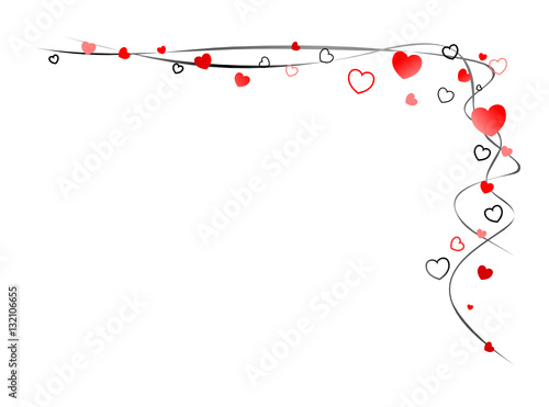 Schleifenband mit Herzen