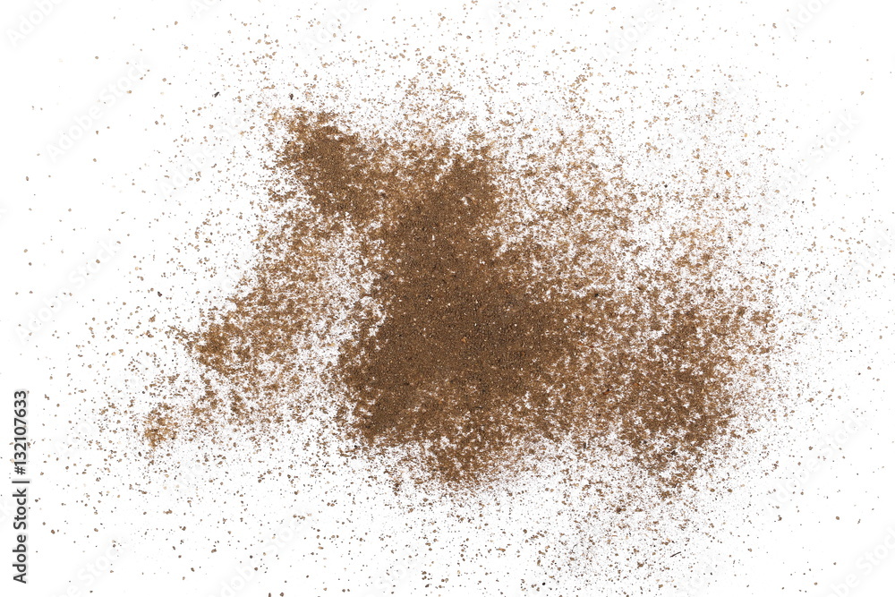 dust of soil isolated on white background, with clipping path dust of soil isolated on white background, with clipping path