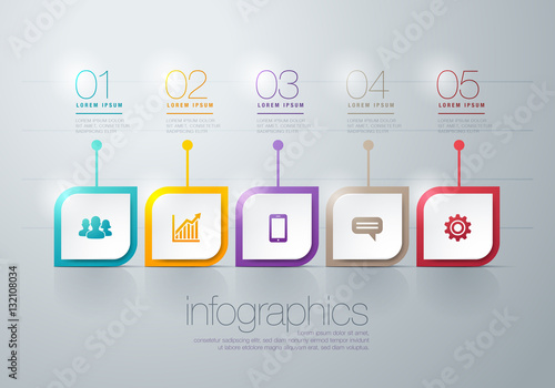 Moderne Vektor Darstellung Diagramme und Grafiken mit Balken