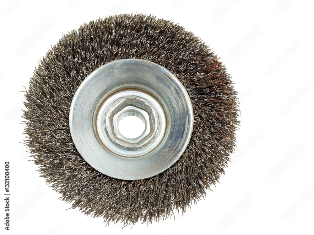 Wire brush isolated on white background Wire brush isolated on white background