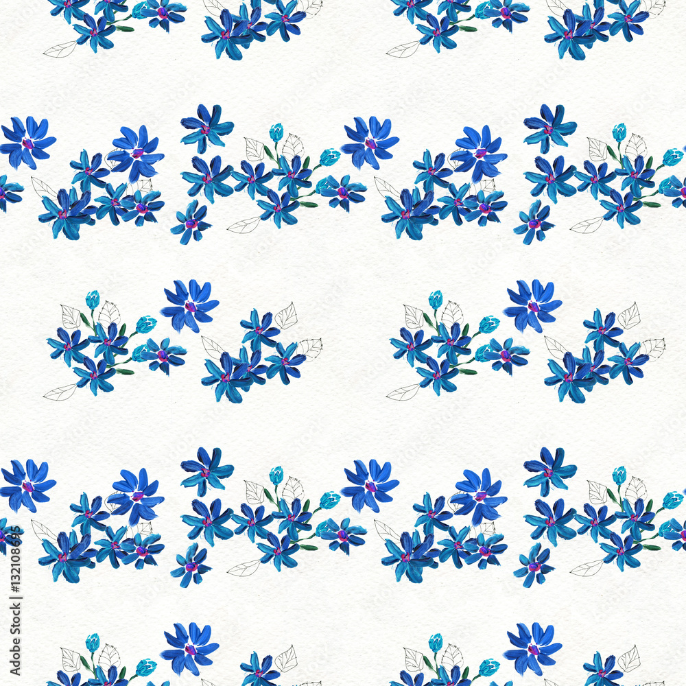 Seamless pattern with blue flowers Seamless pattern with blue flowers