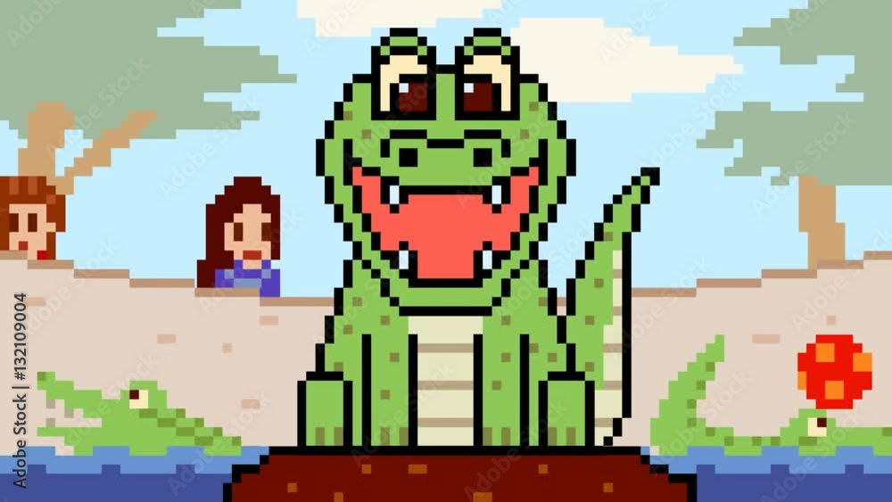 pixel art crocodile pixel art crocodile