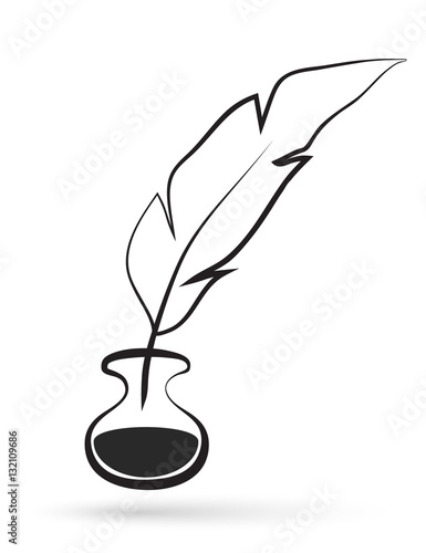 Quill and inkwell icon.