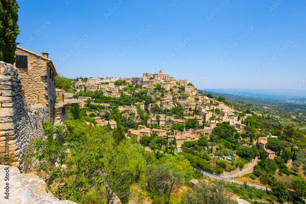 View of Gordes, medieval village in Provence, France