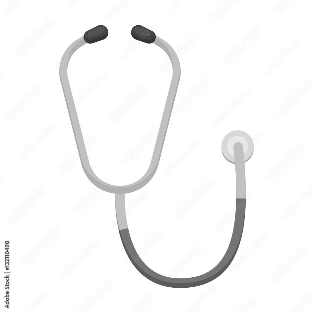 Stethoscope icon in cartoon style isolated on white background. Veterinary  clinic symbol stock vector illustration. Stock Vector | Adobe Stock