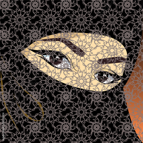 Arabian woman behind the window