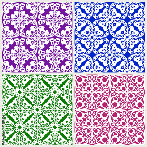 Set of seamless abstract pattern for backgrounds and wallpapers