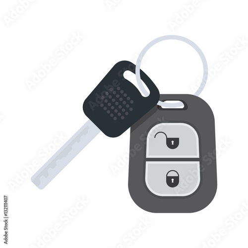 car keys on a white background
