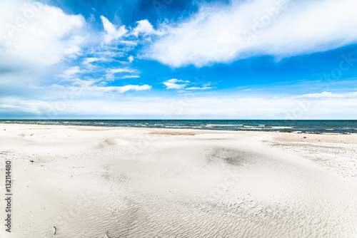 Blue sky  beach and sea  landscape  in the summer vacation  Poland