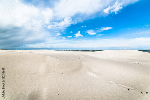 Fototapeta Naklejka Na Ścianę i Meble -  Blue sky, beach and sea, landscape, in the summer vacation, Poland