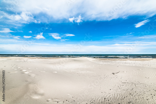 Blue sky  beach and sea  landscape  in the summer vacation  Poland