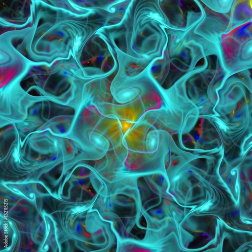 Colored abstract fractal pattern. Computer generated graphics. © perfidni1