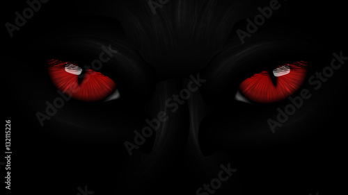 red eyes black Panther on dark