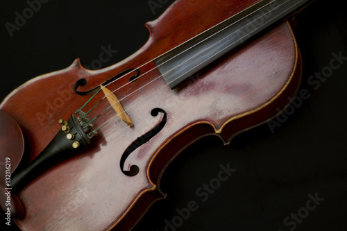 Wooden brown fiddle