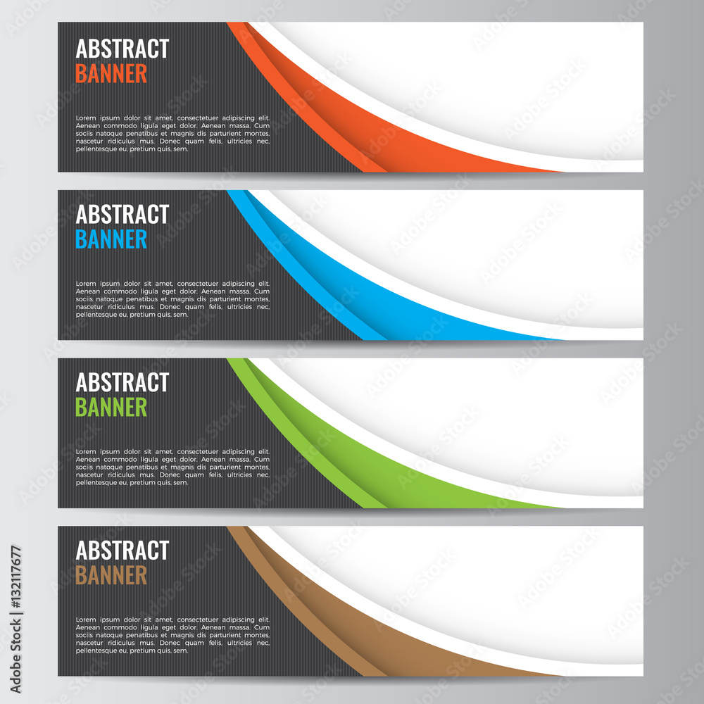 Naklejka premium Abstract vector banner business background