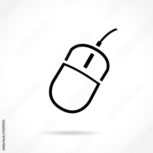 computer mouse thin line icon
