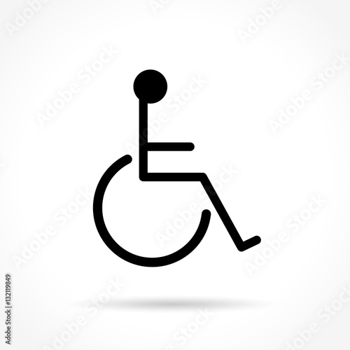 wheelchair thin line icon