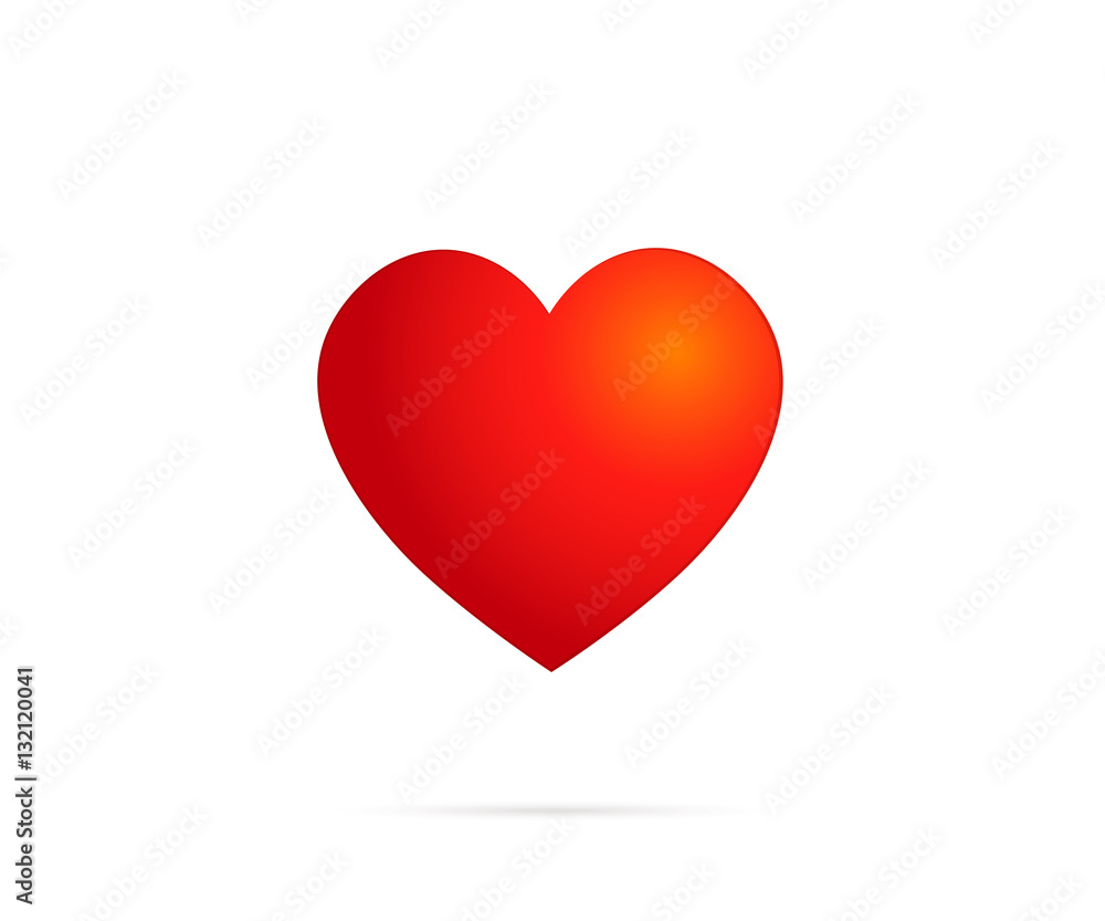 Red Vector Love Heart. Vector illustration EPS 10. Red Vector Love Heart. Vector illustration EPS 10.