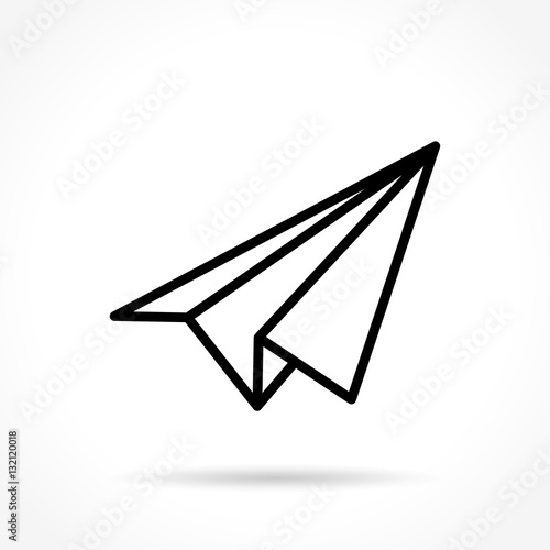 paper plane thin line icon