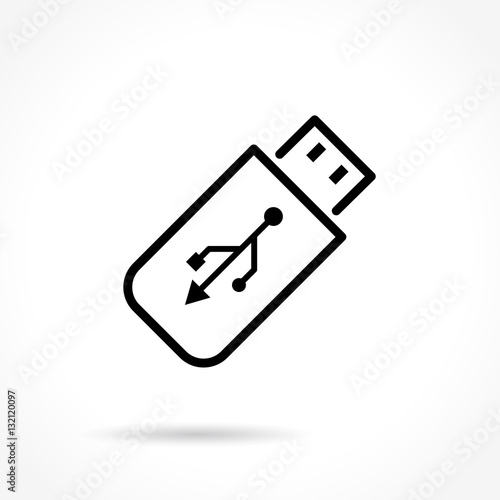 flash drive thin line icon