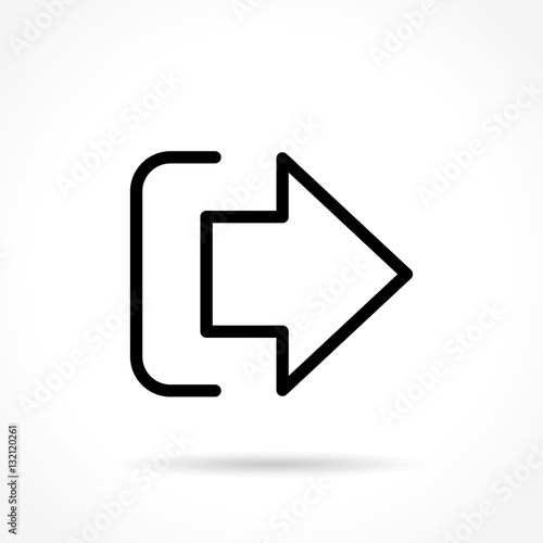 logout thin line icon