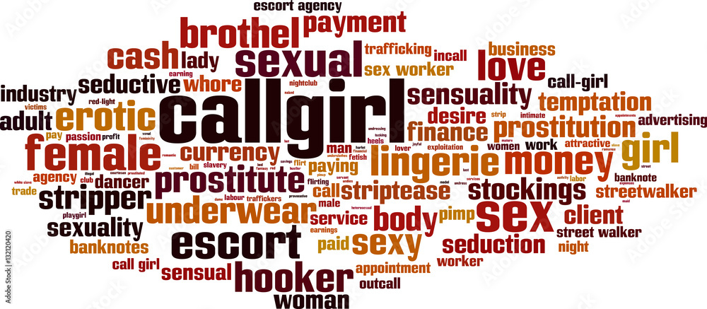 Obraz premium Callgirl word cloud concept. Vector illustration