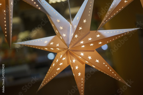 decorative stars made of paper. origami