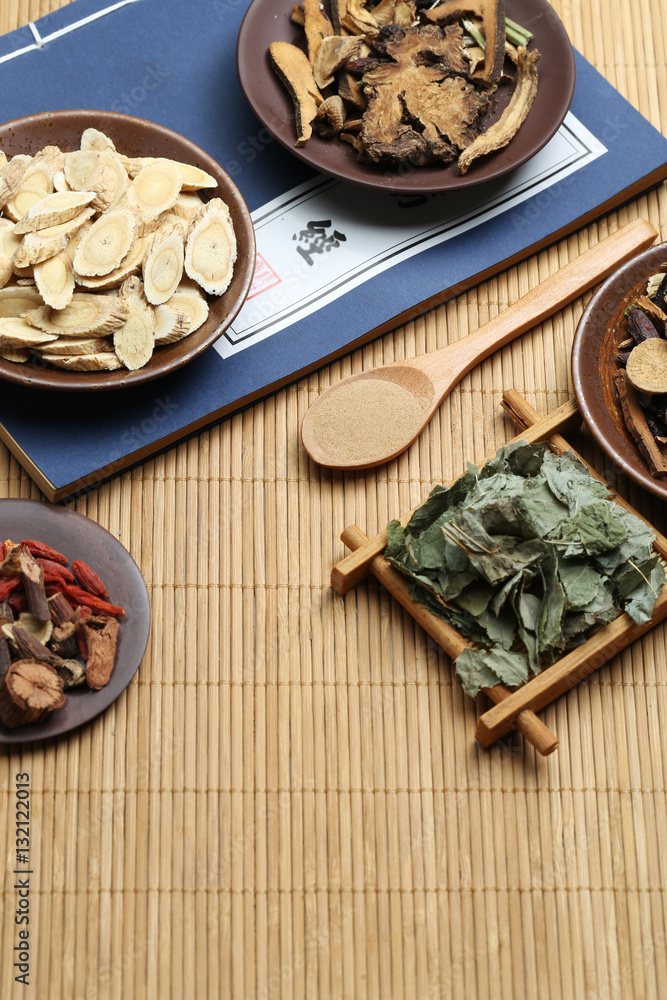 Traditional Chinese medicine and ancient medical book on bamboo Traditional Chinese medicine and ancient medical book on bamboo