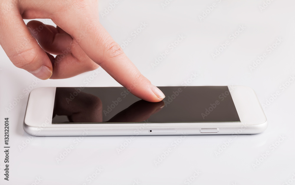 hand holding phone isolated on white clipping path inside hand holding phone isolated on white clipping path inside