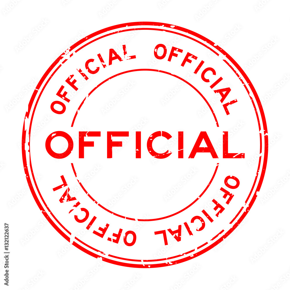 Grunge red official round rubber stamp for business Grunge red official round rubber stamp for business