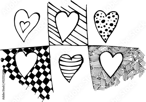 Tableau sur toile Heart ink