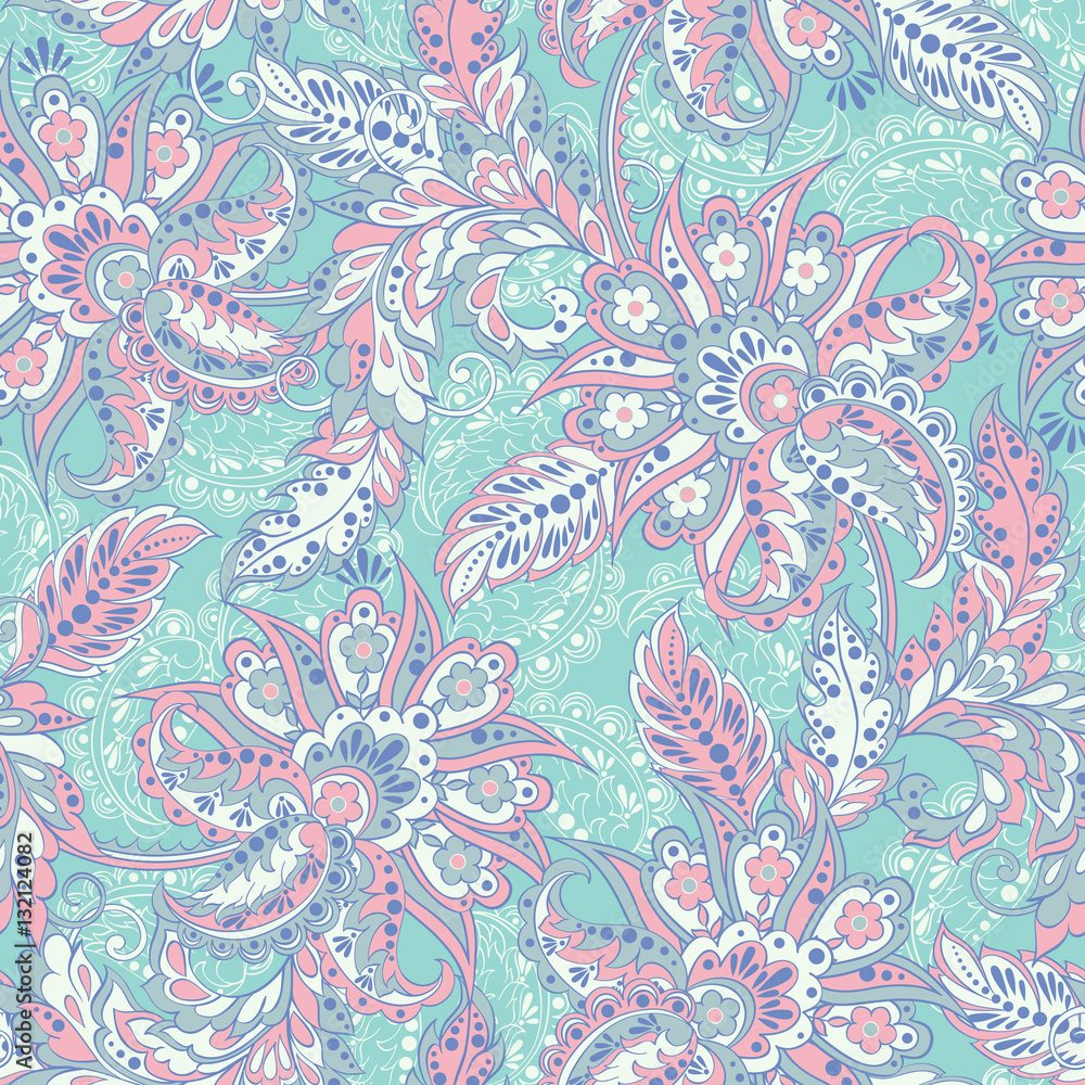 vintage floral seamless patten Adobe Stock