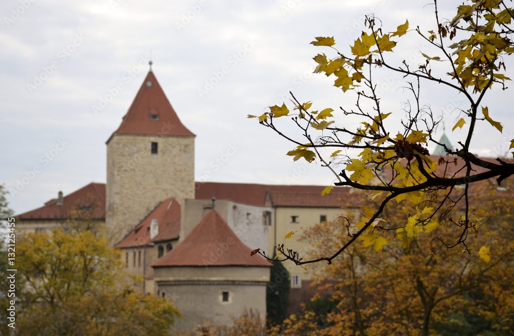 Architecture from Prague in Autumn and sky Architecture from Prague in Autumn and sky
