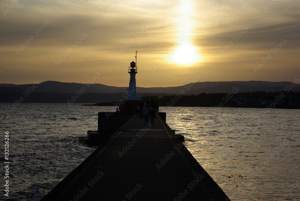 Fototapeta premium sunset harbour