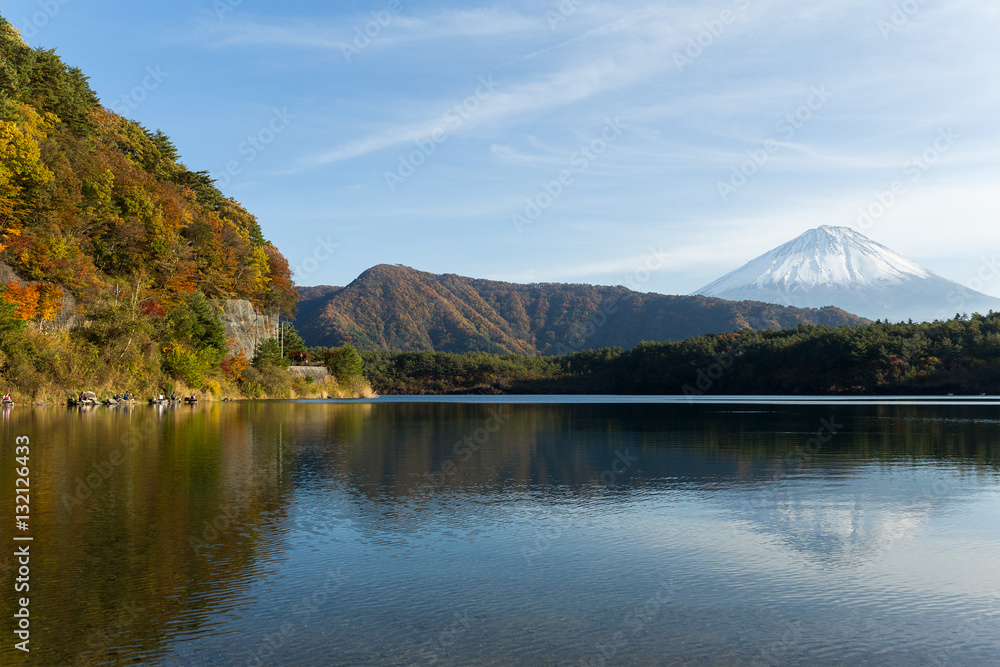 Mountain Fuji and lake saiko at autumn Mountain Fuji and lake saiko at autumn