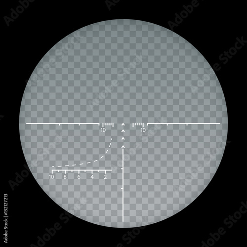 Target sight sniper symbol isolated on a transparent background, crosshair and aim vector illustration stylish for web design