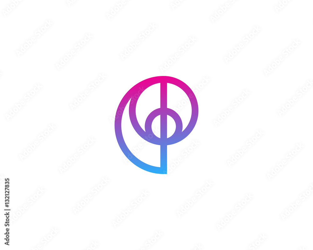 Letter P Abstract Initial Logo Design Element Letter P Abstract Initial Logo Design Element