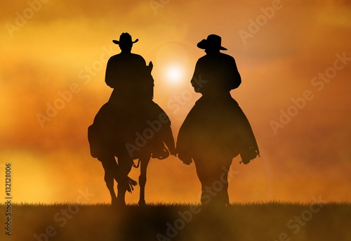 Cowboys auf Pferden