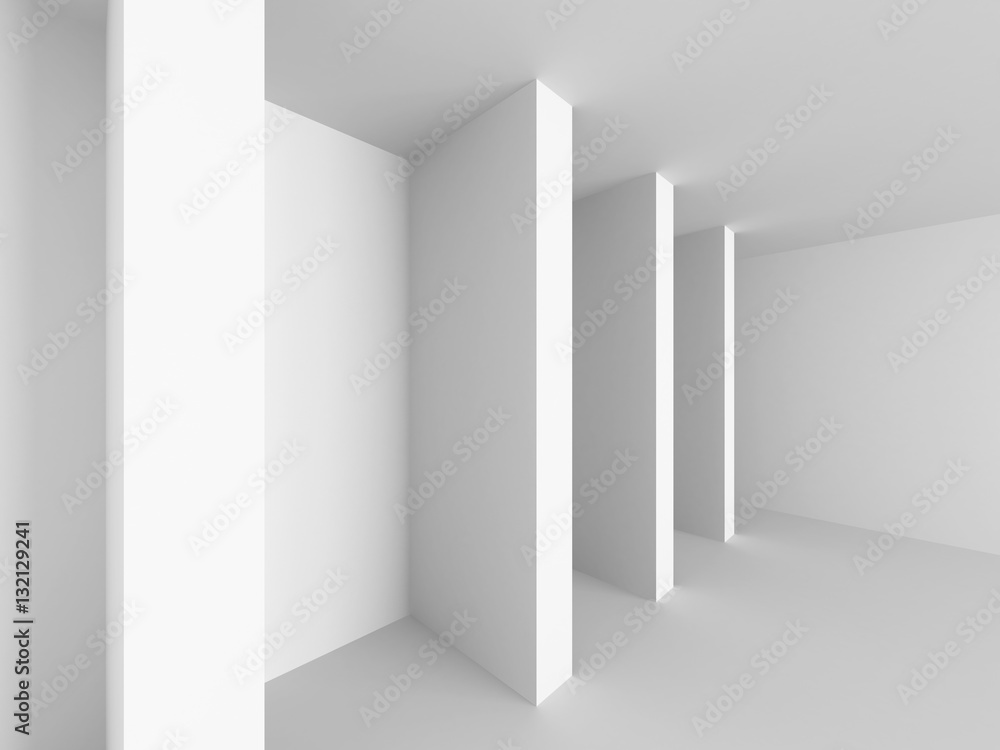 White Interior Abstract Architecture Background