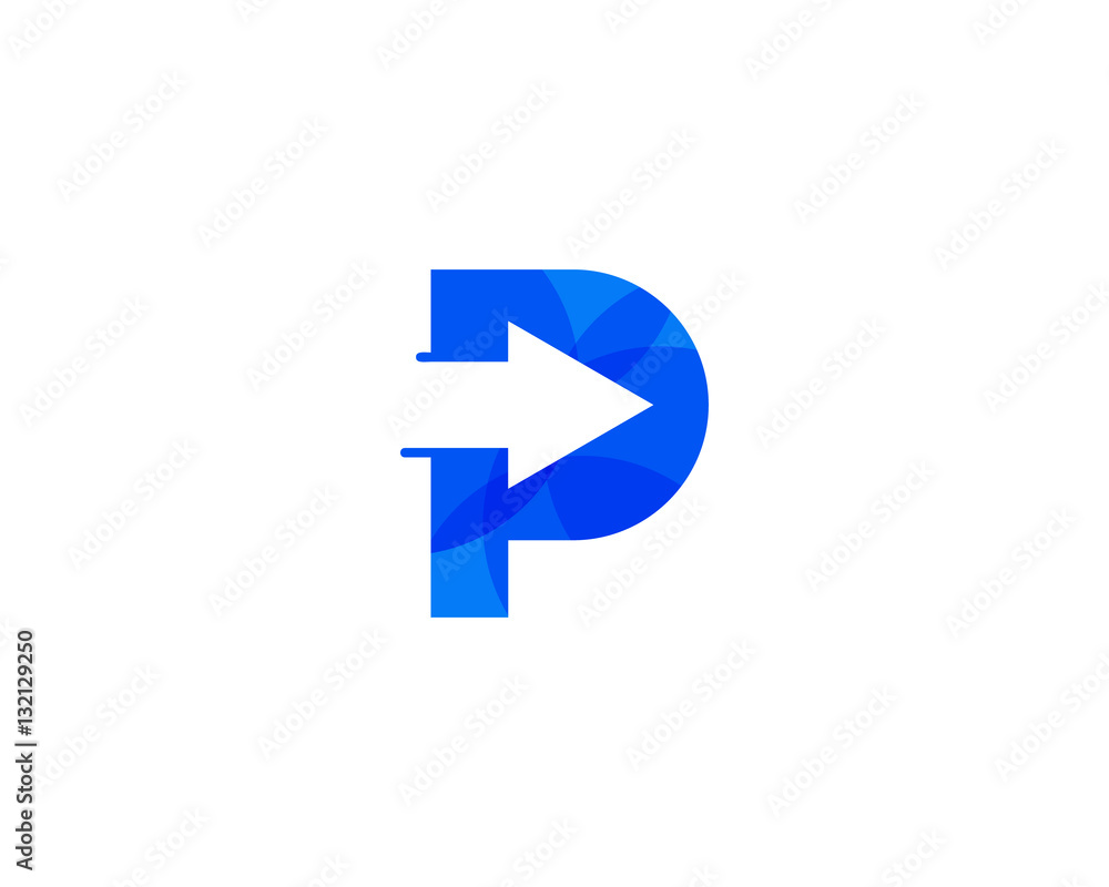Letter P Arrow Initial Logo Design Element Letter P Arrow Initial Logo Design Element