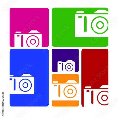 camera vector digital black lens focus photographer