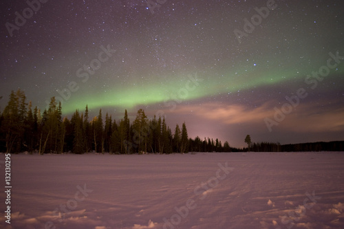 northern lights in Luosto, Lapland