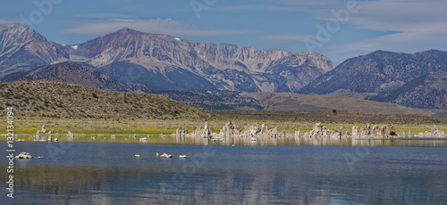 Tufa towers in alkaline Mono Lake, which is located near Lee Vining in eastern California, U.S.A.