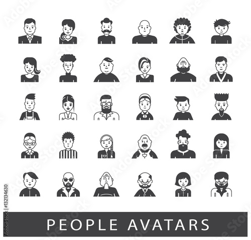 Set of people avatars. Collection of avatars related to various types of  people. 