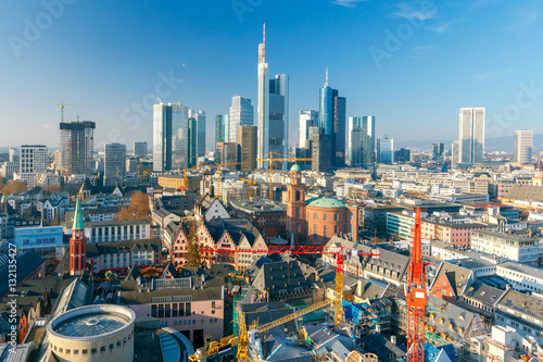 Frankfurt. View of the central part of the city.