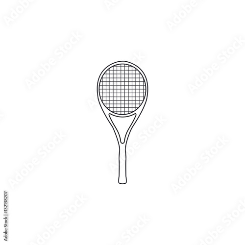 Tennis racket vector. Sports equipment tennis racket