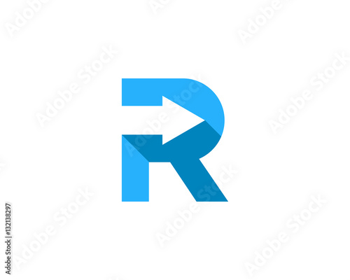 Letter R Arrow Logo Design Element