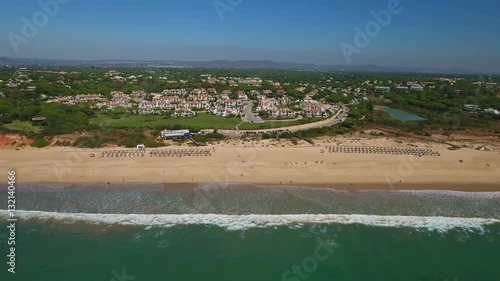 Aerial. Beach Garrao shores Vale de Lobo.